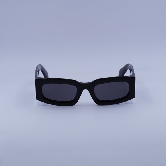 Off-White OERI141 CARY 1007 Sunglasses Black Rectangle Frame, Grey Lenses - Picture 4 of 9